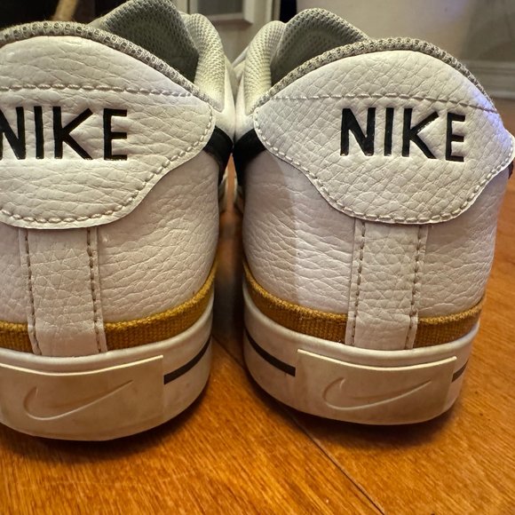 Nike Court Legacy Shoes | White/Desert Ochre/Black | 10.5m / 12w - Picture 12 of 15